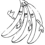 דף צביעה בננות