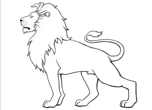 דפי צביעה אריה מלך החיות