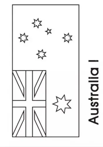 דף צביעה דגל אוסטרליה