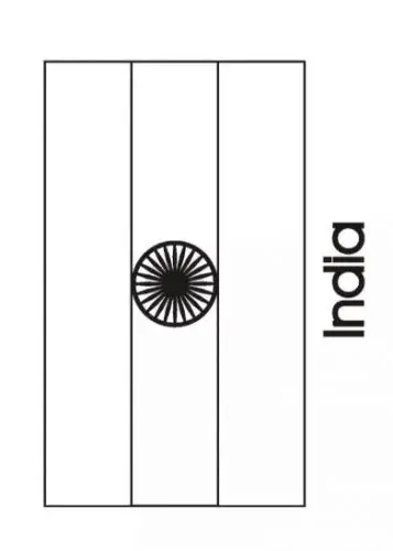 דף צביעה דגל הודו