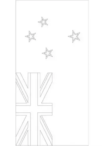 דף צביעה דגל ניו זילנד