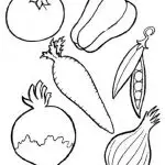 דף צביעה ירקות טריים