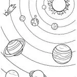דף צביעה מערכת השמש