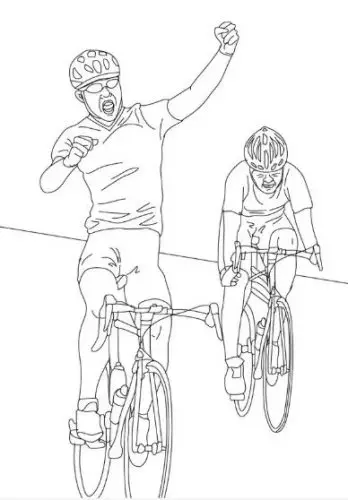 דף צביעה רוכבי אופניים
