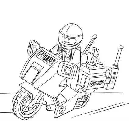 Lego Police Coloring Page