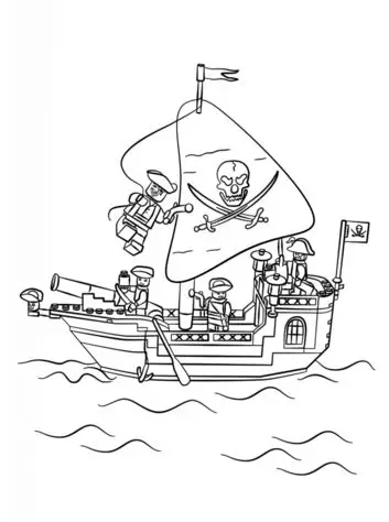 Pirage Lego Coloring Page